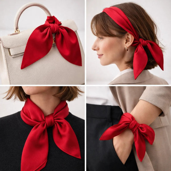 Foulard Carré Rouge Variante