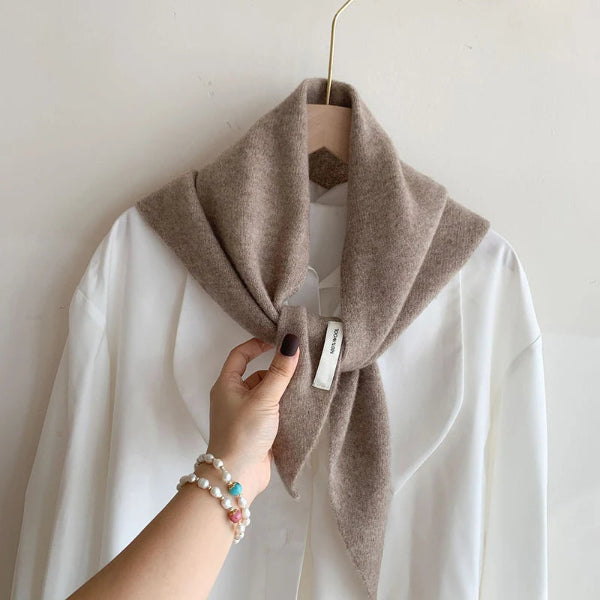 Écharpe Laine Brun Noisette