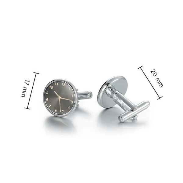 Boutons de Manchette Horloge Taille