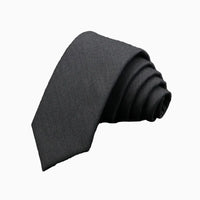Cravate Coton Gris Anthracite