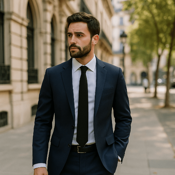 Cravate Coton Noir Lifestyle