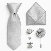 Cravate Paisley Gris Ensemble