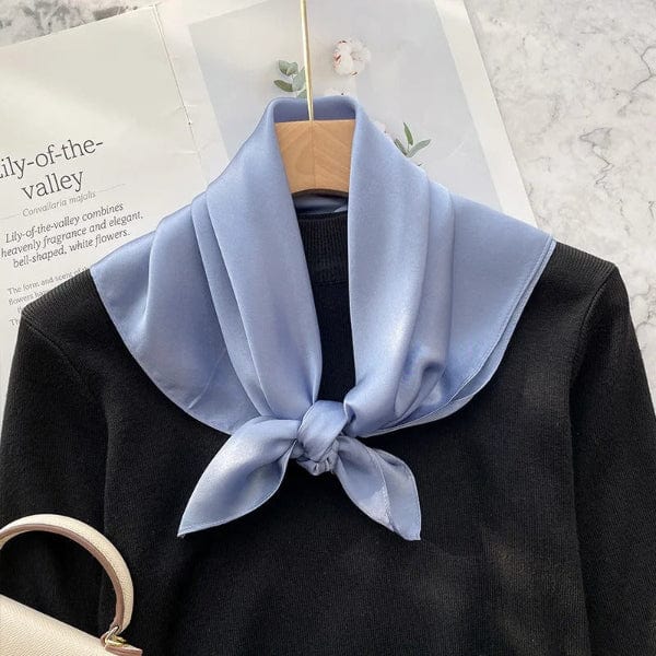 Foulard Carré Bleu Clair
