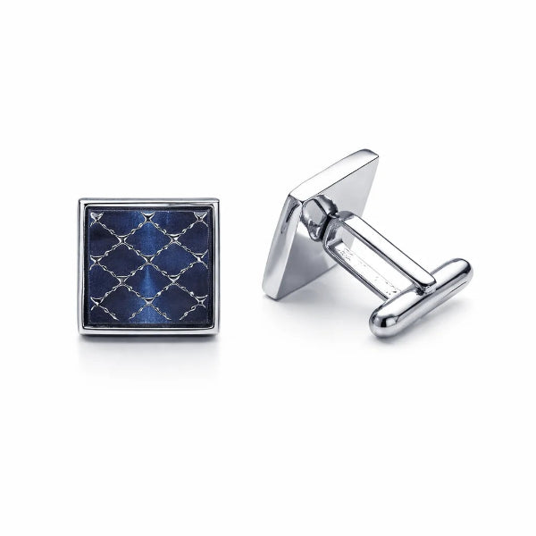 Boutons de Manchette Carrés Grille