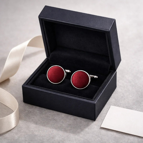 Boutons de Manchette Rouge Foncé Gift