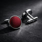 Boutons de Manchette Rouge Foncé Modern