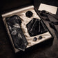 Cravate Paisley Noir et Gris Coffret