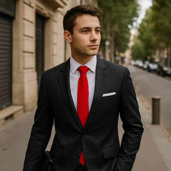 Cravate Coton Rouge Mannequin