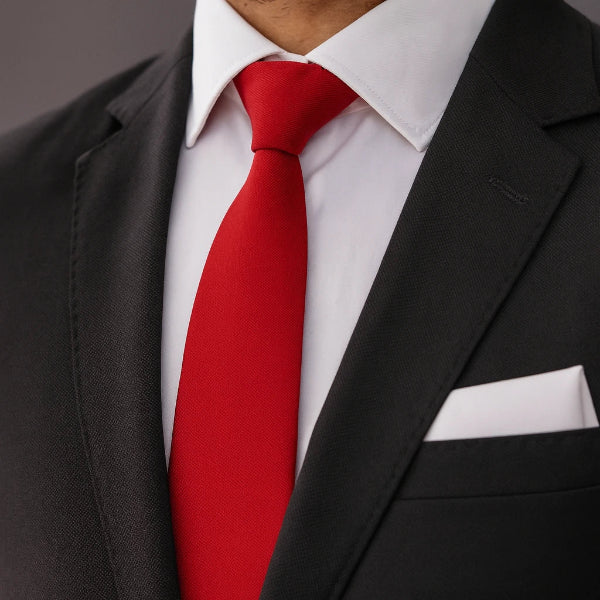 Cravate Coton Rouge Porter