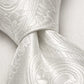 Cravate Paisley Blanc Macro