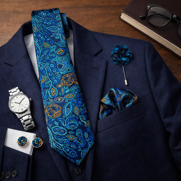 Cravate Paisley Bleu Lifestyle