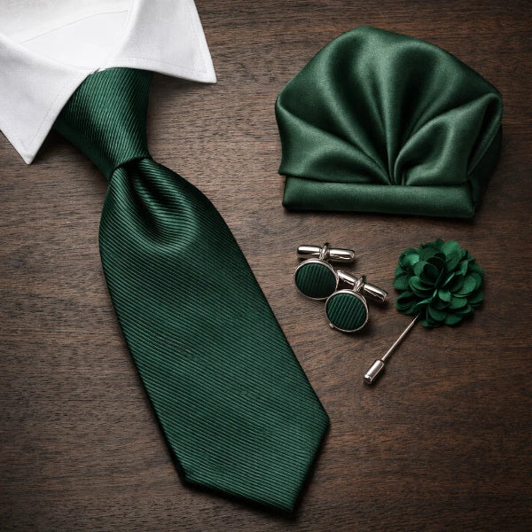 Cravate Vert Foncé Macro