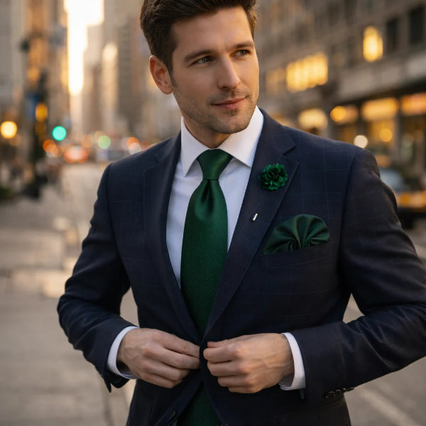 Cravate Vert Foncé Ville