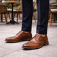 Derbies Brogues Homme Effet Cuir Marron Chill