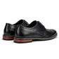 Derbies Brogues Homme Effet Cuir Noir Côté