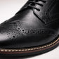 Derbies Brogues Homme Effet Cuir Noir Macro