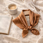 Foulard Carré Marron Doux Matin