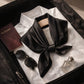 Foulard Carré Noir Voyage