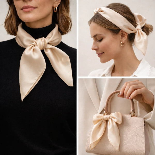 Foulard Carré Beige Variante