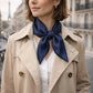 Foulard Carré Bleu Marine Chic