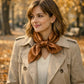 Foulard Carré Marron Automne