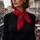 Foulard Carré Rouge Chic