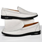 Mocassin Homme Cuir Blanc 