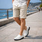 Mocassin Homme Cuir Blanc Estival
