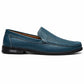 Mocassin Homme Cuir Bleu Océan Perforé coter