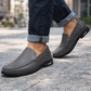 Mocassin Homme Cuir Gris Perforé Porter