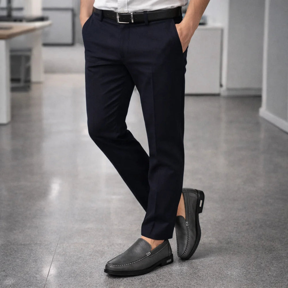 Mocassin Homme Cuir Gris Pro