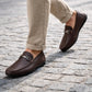 Mocassin Homme Cuir Marron à Mors Mouvement
