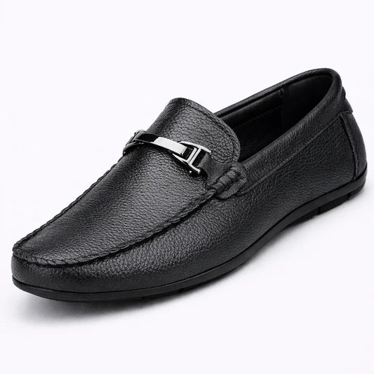 Mocassin Homme Cuir Noir à Mors