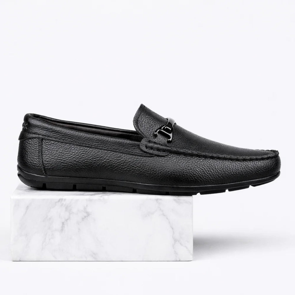 Mocassin Homme Cuir Noir à Mors Coter