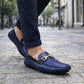 Mocassin Homme Similicuir Bleu Fleuri Rouge Rue