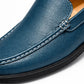 Mocassin Homme Cuir Bleu Océan Macro