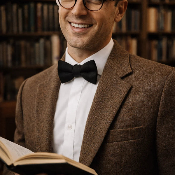 Nœud Papillon Coton Noir Chic