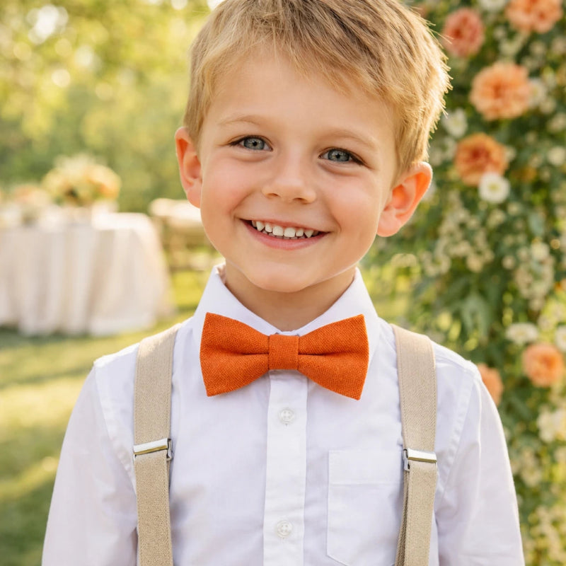 Nœud Papillon Enfant Coton Orange Porter