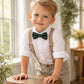 Nœud Papillon Enfant Coton Vert Foncé Porter