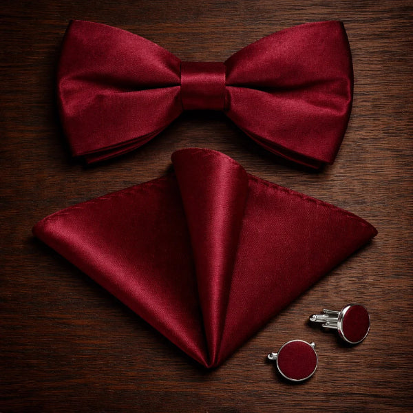 Nœud Papillon Rouge Foncé Composition