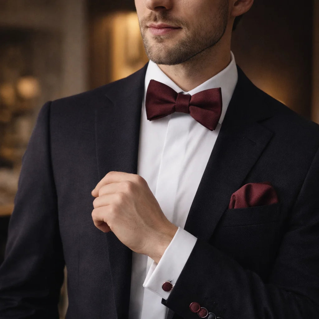 Nœud Papillon Rouge Foncé Mannequin