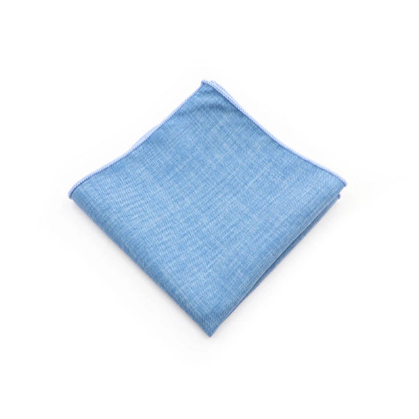 Pochette de Costume en Coton Bleu