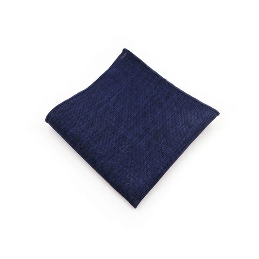 Pochette de Costume en Coton Bleu Marine