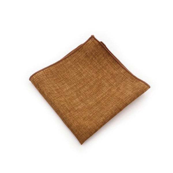 Pochette de Costume en Coton Marron