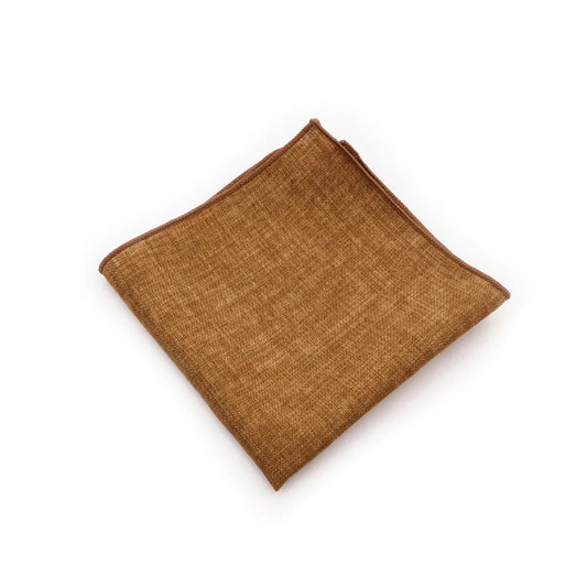 Pochette de Costume en Coton Marron