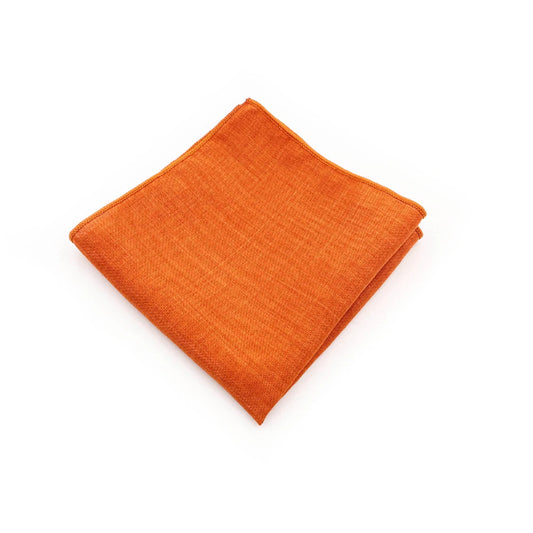 Pochette de Costume en Coton Orange