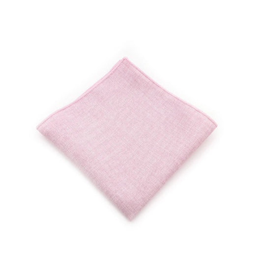 Pochette de Costume en Coton Rose Clair