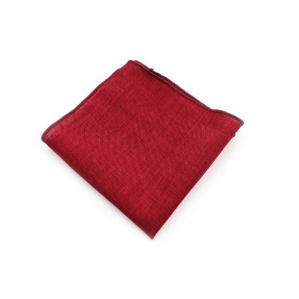 Pochette de Costume en Coton Rouge