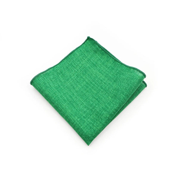 Pochette de Costume en Coton Vert