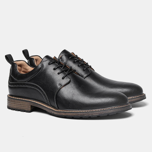 Derbies Homme Effet Cuir Noir